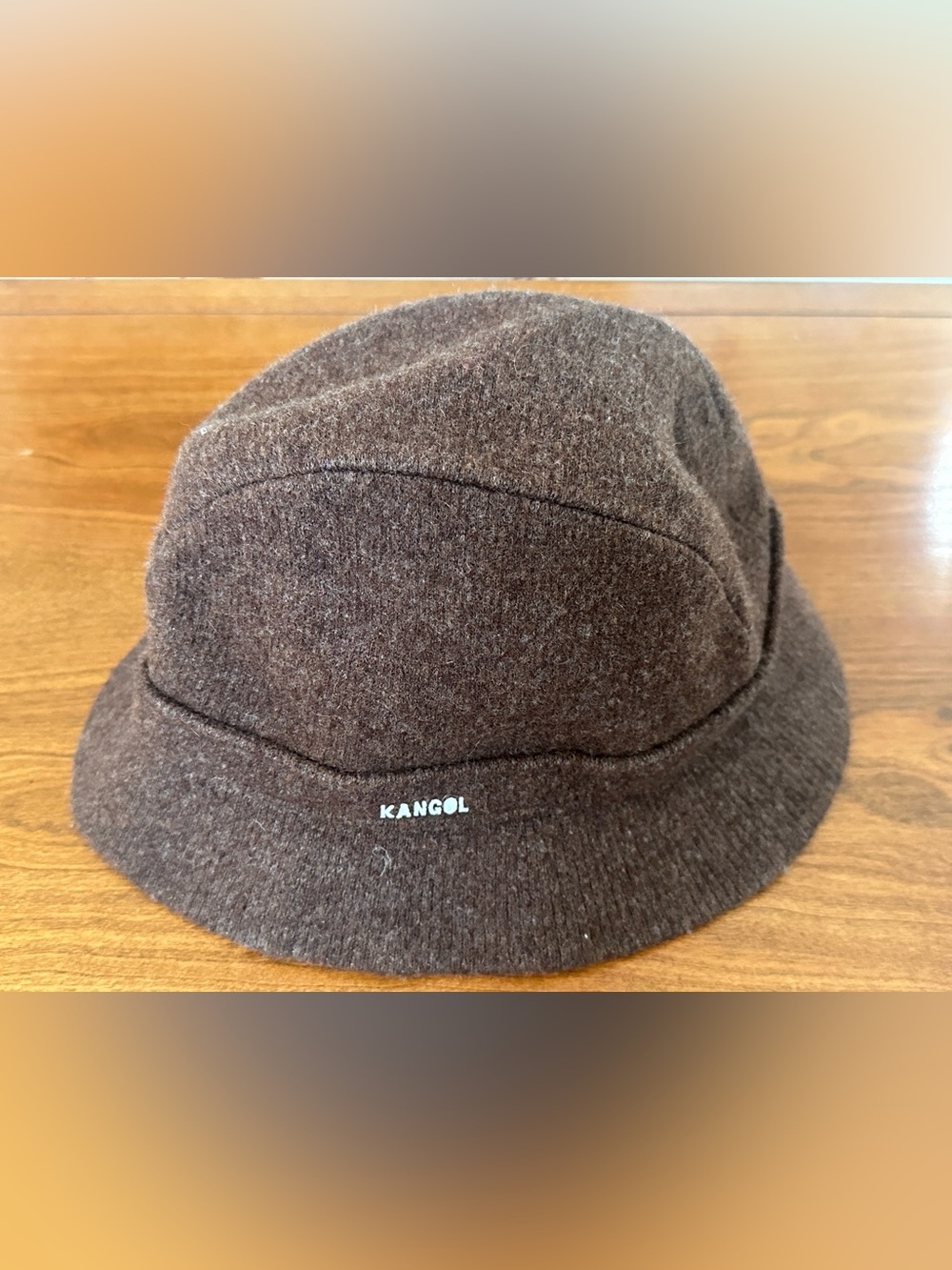 Vintage Kangol Design Brown Wool Bucket Hat Made in England Wool Felt